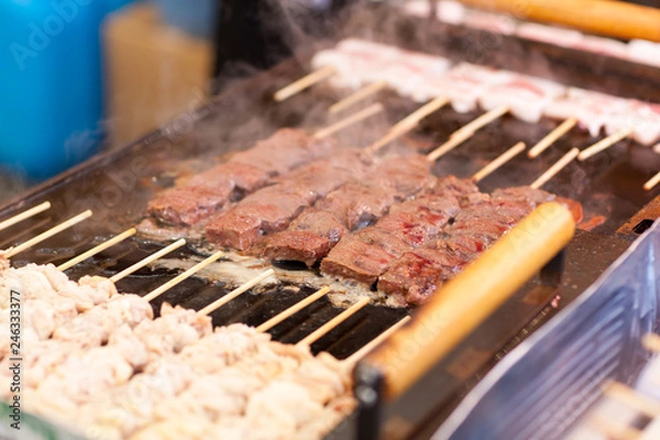 Obraz 屋台の串焼き