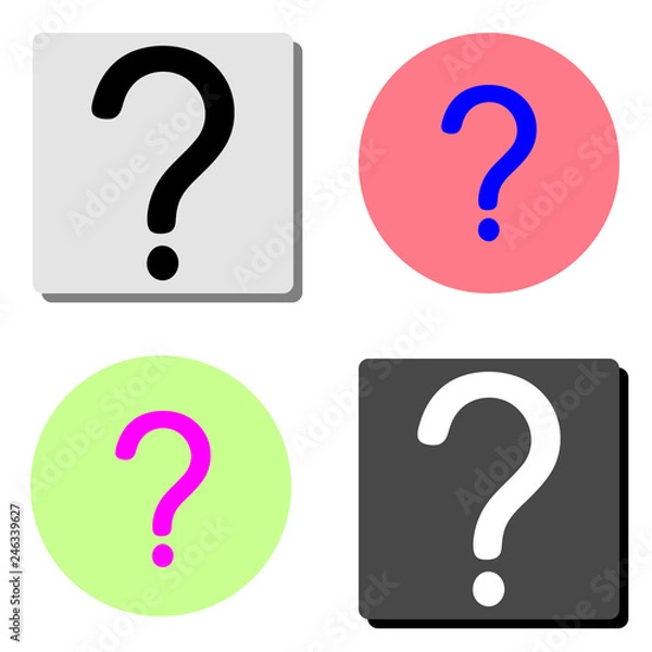 Obraz Question mark. flat vector icon