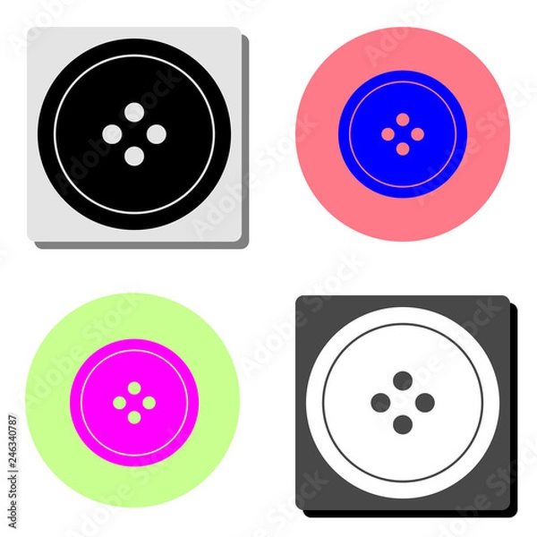 Fototapeta button for clothes. flat vector icon