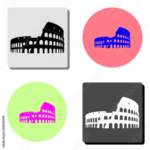 Obraz Coliseum in Rome. flat vector icon