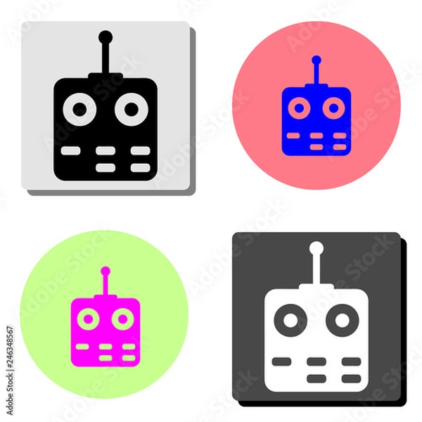 Obraz remote controlled. flat vector icon