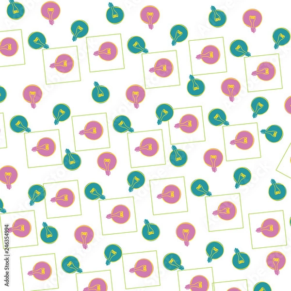 Fototapeta seamless pattern with light bulb