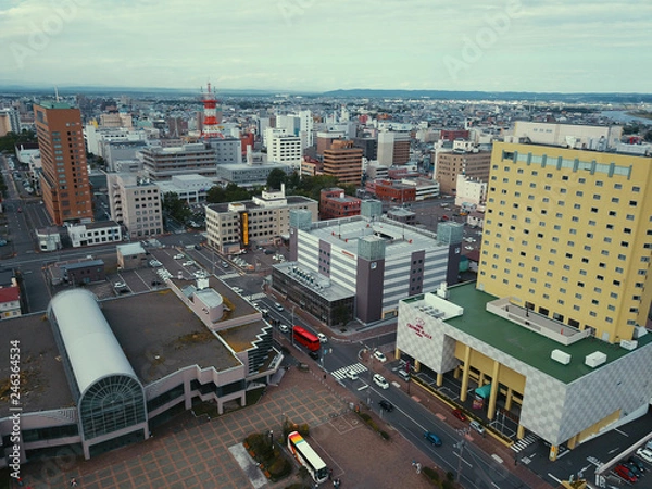 Obraz 釧路市の都市景観空撮