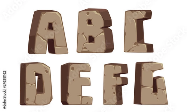 Fototapeta Stone alphabets part 1