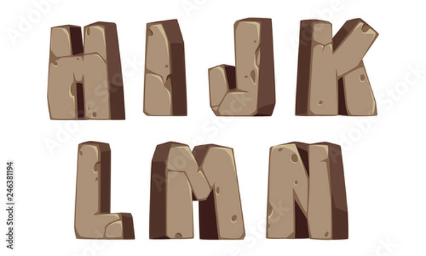 Fototapeta Stone alphabets part 2