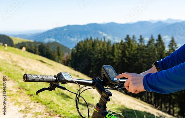Obraz GPS Navigation am Mountainbike