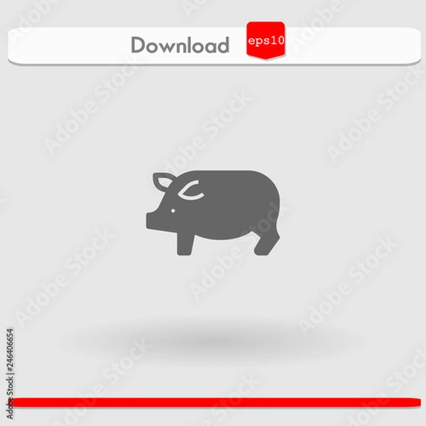 Fototapeta pig vector icon