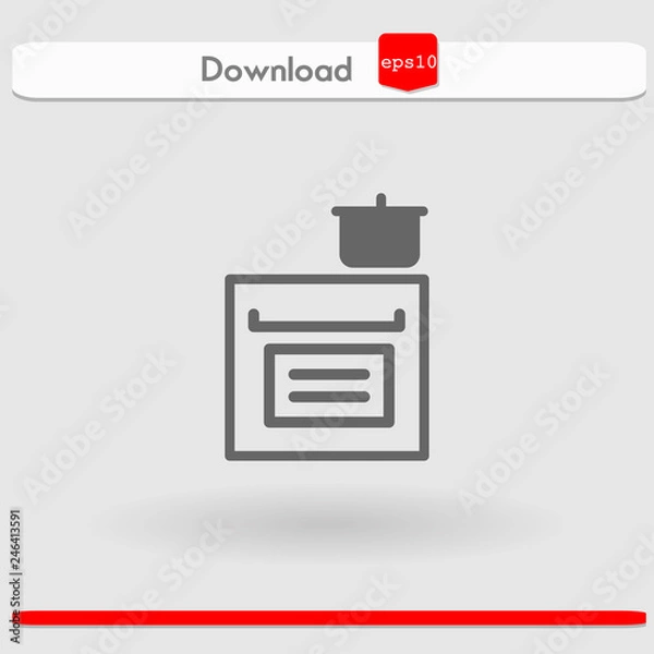 Obraz stove vector icon