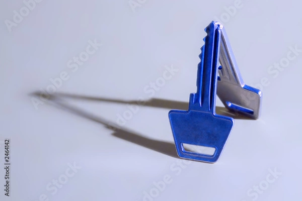 Obraz blue keys standing