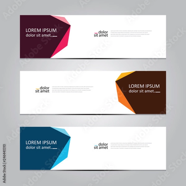 Fototapeta Vector abstract geometric design banner web template.