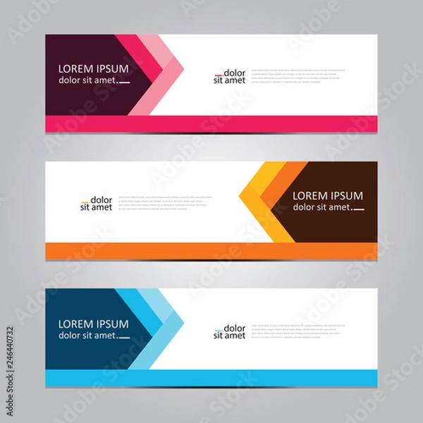 Fototapeta Vector abstract geometric design banner web template. Banner background.modern template design