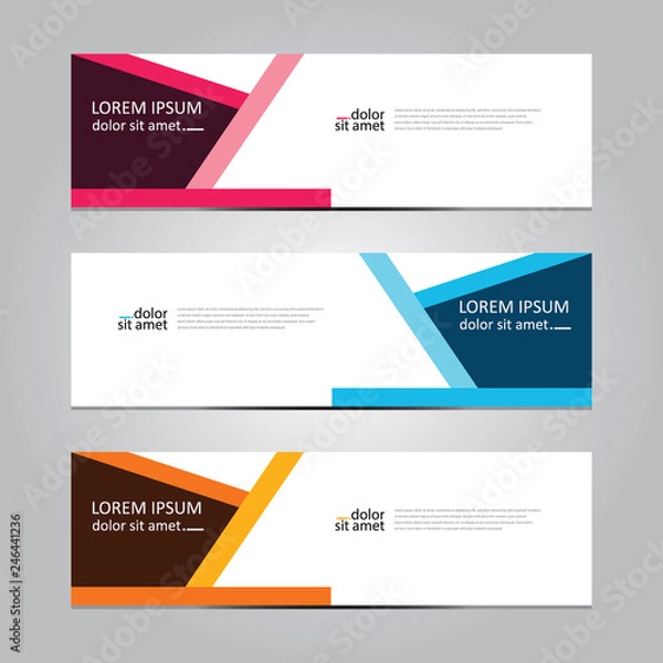 Fototapeta Vector abstract geometric design banner web template. Banner background.modern template design
