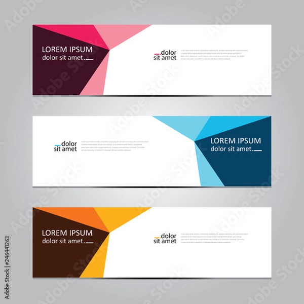 Fototapeta Vector abstract geometric design banner web template. Banner background.modern template design