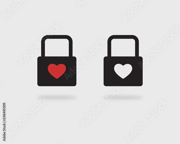 Obraz Padlocks with heart shaped keyholes
