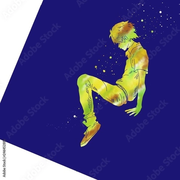 Fototapeta boy in jump