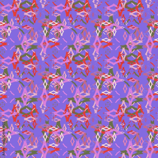 Fototapeta Seamless background pattern with various colored rhombuses.