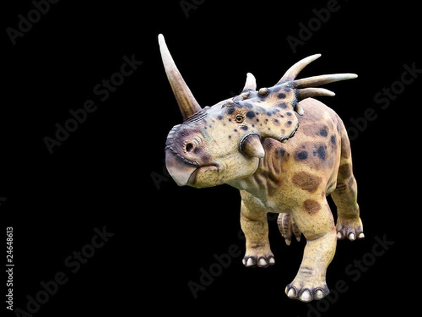 Obraz Dinosaurier vor schwarzem Hintergrund