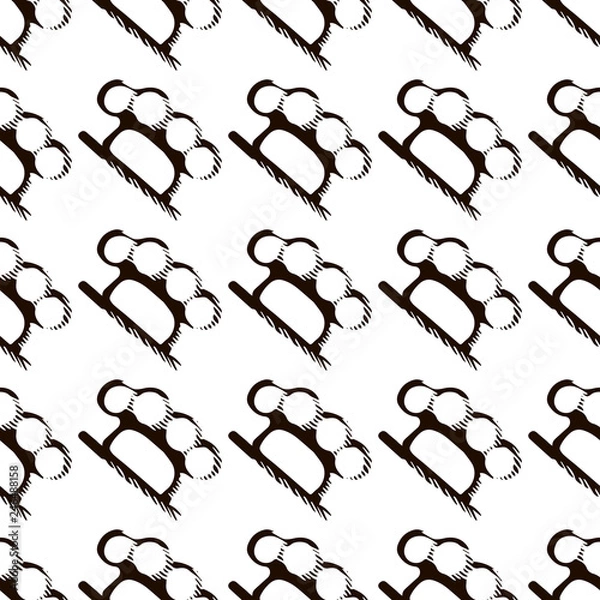 Fototapeta brass knuckles vector seamless pattern