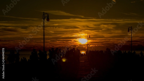Obraz People and Sunset