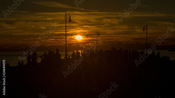 Obraz People and Sunset