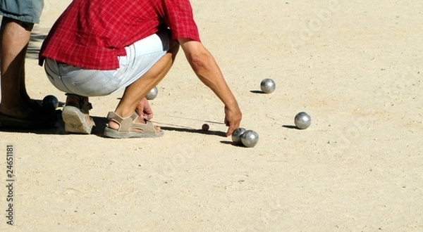 Obraz Mesure du point à la pétanque