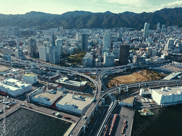 Obraz 神戸ポートターミナル付近の上空