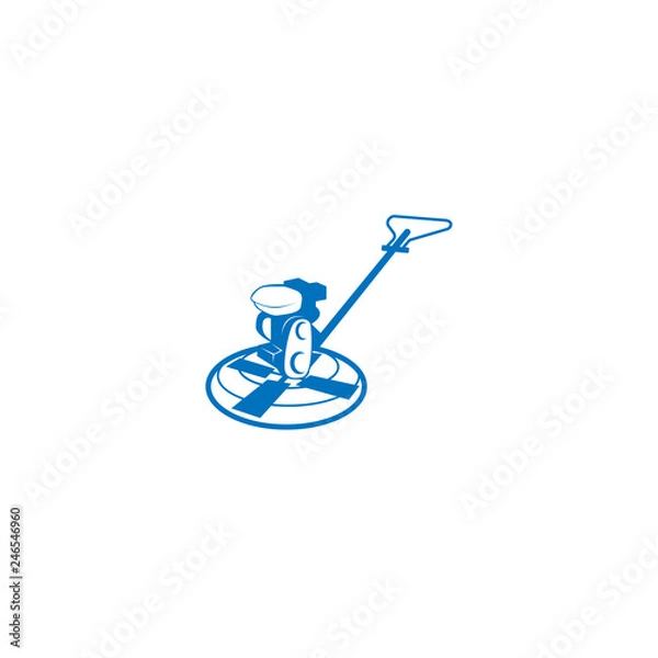 Fototapeta Concrete Trowel Machine logo vector icon illustration