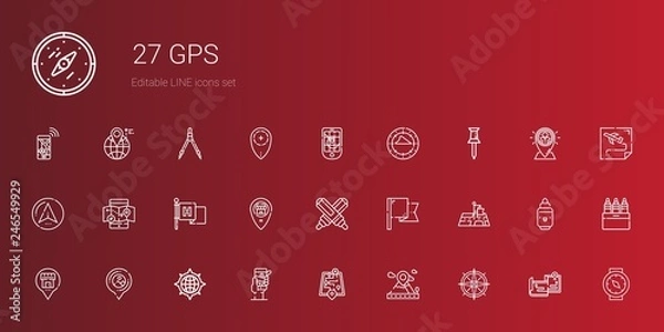 Obraz gps icons set