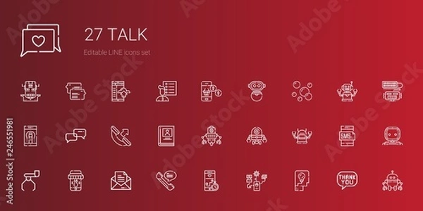 Obraz talk icons set