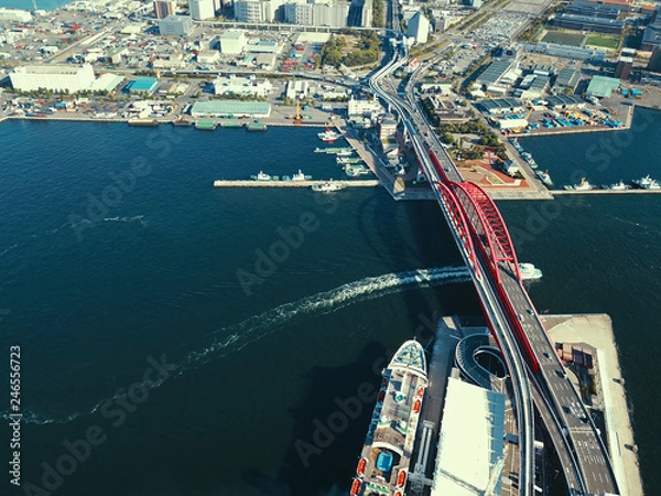 Obraz 神戸ポートターミナル付近の上空