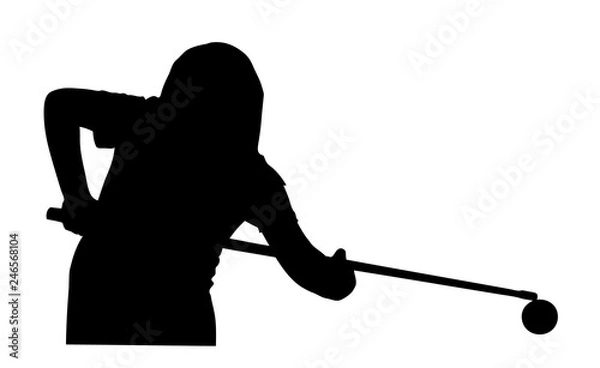Obraz  	Billiards player silhouette