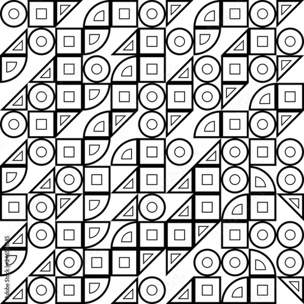 Fototapeta Creative geometrical shape seamless pattern