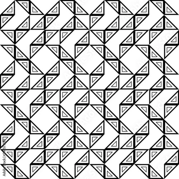 Fototapeta Creative geometrical shape seamless pattern