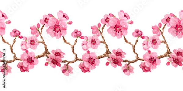 Obraz Seamless pattern with sakura