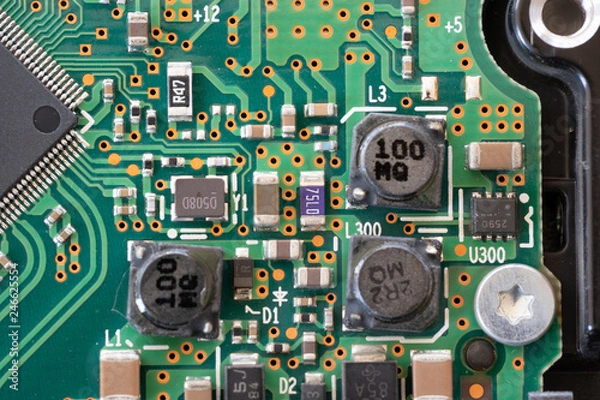 Obraz Electronic circuit board close up