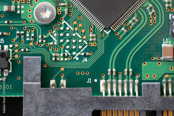 Obraz Electronic circuit board close up
