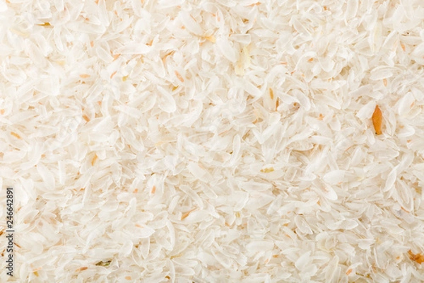 Obraz Psyllium seed husks texture background. Top view.