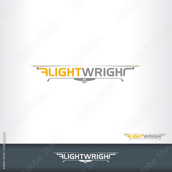 Fototapeta Drone Logo Vector