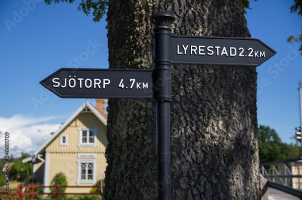 Obraz Wegweiser am Götakanal