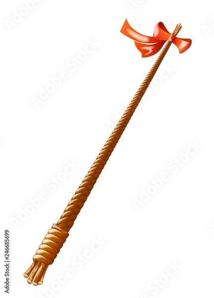 Fototapeta Easter whip on the white background