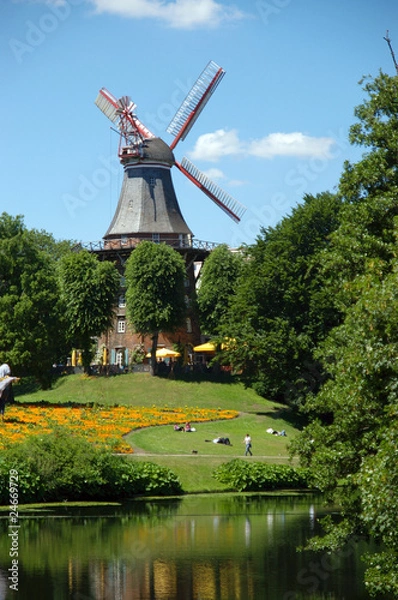 Fototapeta Windmühle Bremen