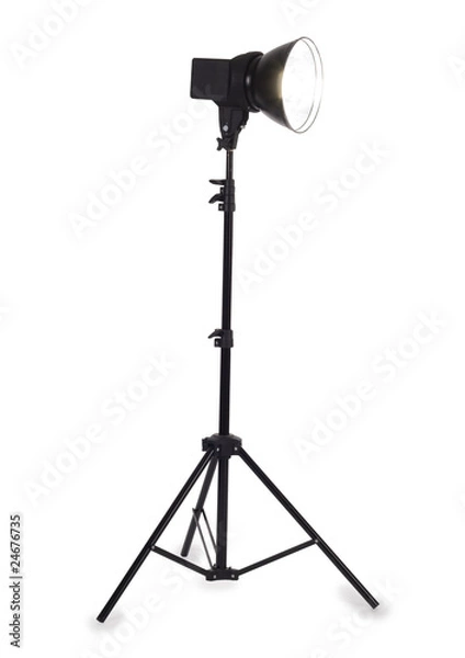 Fototapeta Studio strobe on white background