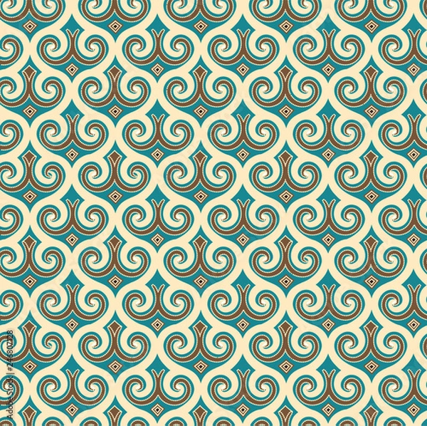 Fototapeta Elegant element, arabesque seamless background ornament in Eastern style.
