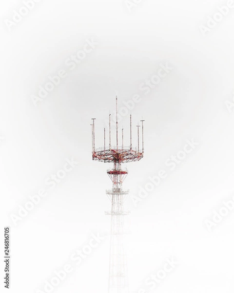 Obraz Foggy TV tower in Minsk, Belarus