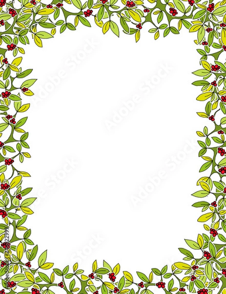 Obraz Ramka z listkami