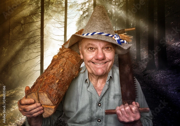 Fototapeta Der Holzfäller