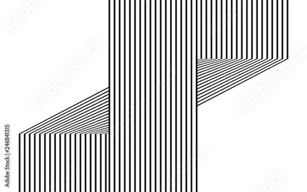 Fototapeta black and white line  stripe wave abstract background