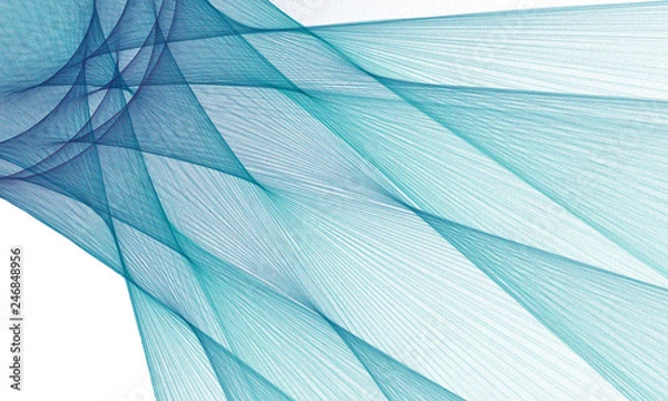 Obraz Abstract lines, threads for card, art projects, business, template, banners. 3D illustration