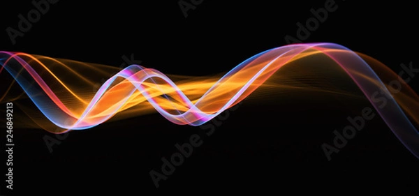 Obraz Plexus curves, abstract wave, beautiful background for art projects