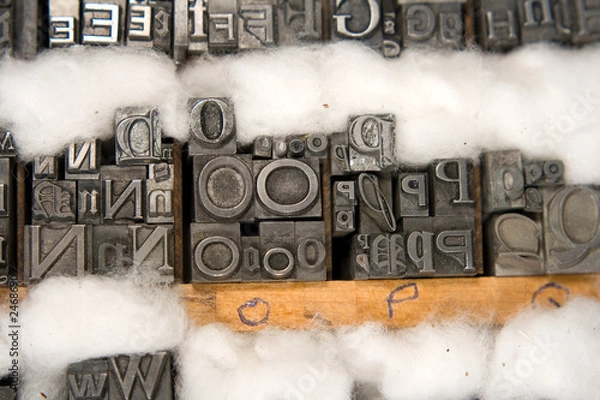 Obraz mixed letterpress type blocks